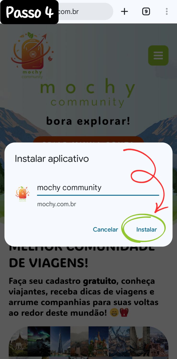 Clique em "Instalar"