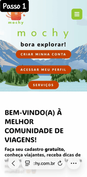 Acesse a página inicial (é esta que você já está)